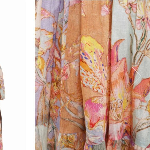 Zimmermann Belted Cotton Tiered Dress -perfect for special occasions - Picture 6 of 14